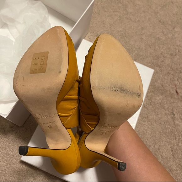 Authentic Dior Tan Leather Slingback Heels - Picture 9 of 11